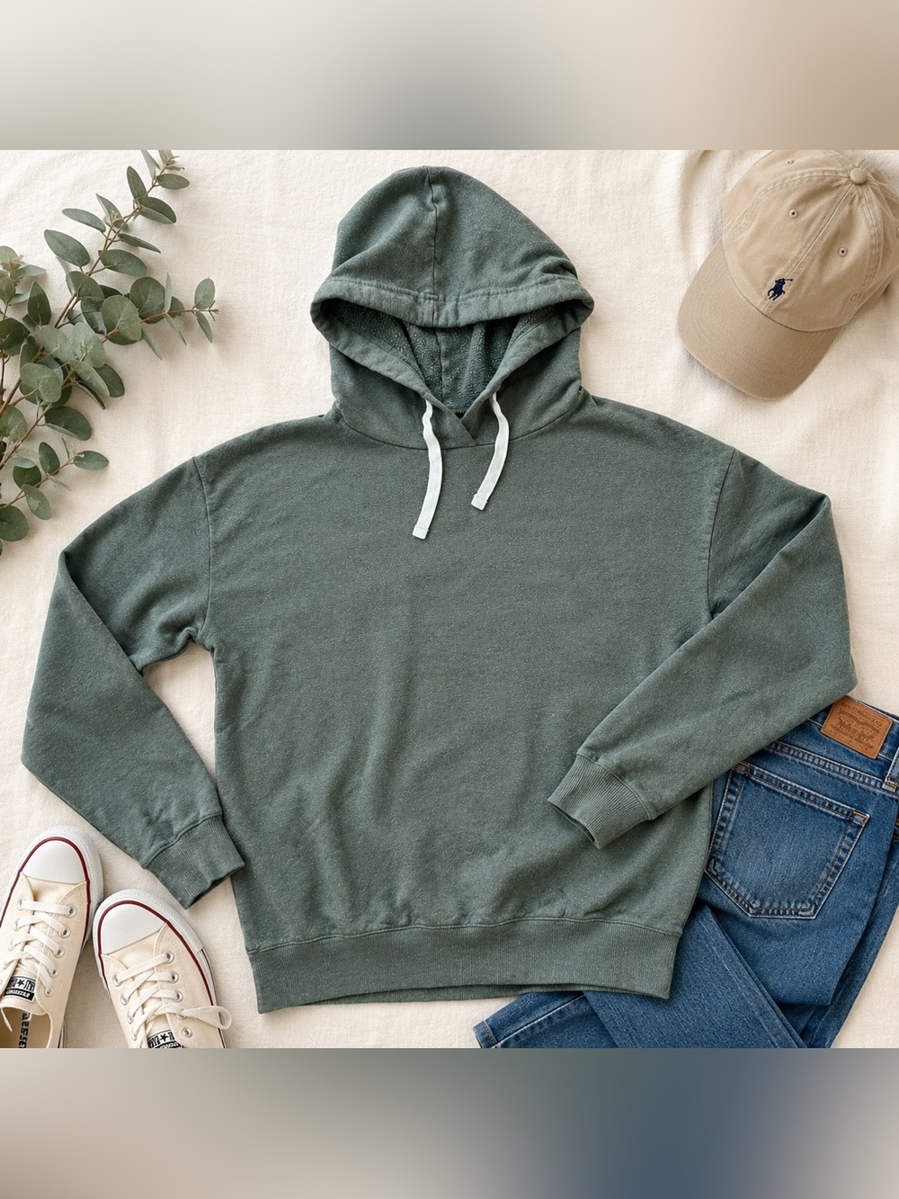 Buffalo David Bitton Olive Green Hoodie Small